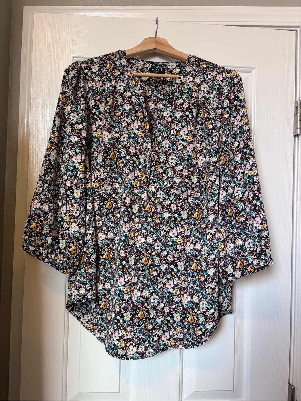 torrid floral pullover blouse